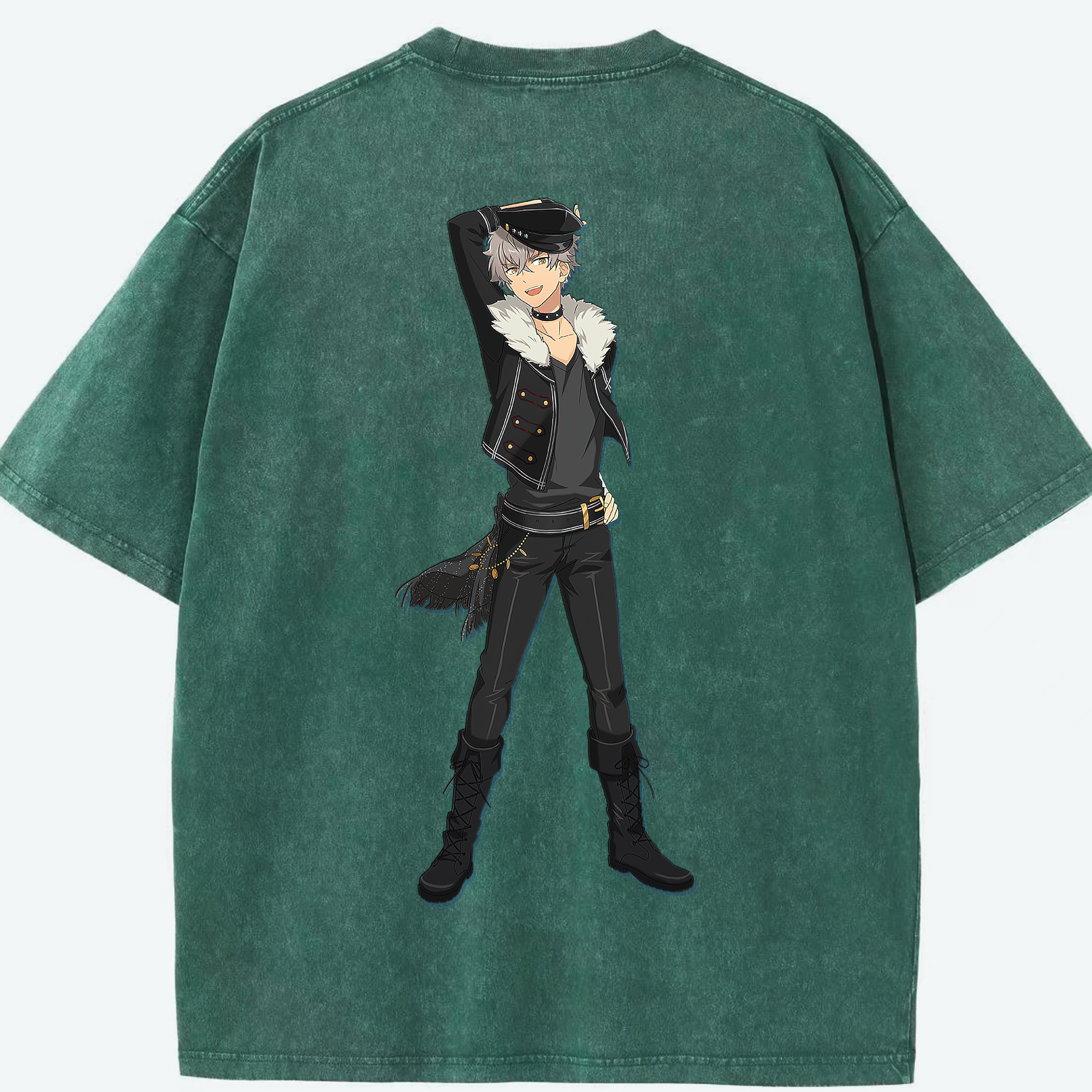 （画像用） あんさんぶるスターズ! Ensemble Stars 綿100% ヴィンテージ風 半袖Tシャツ（背面プリント）
